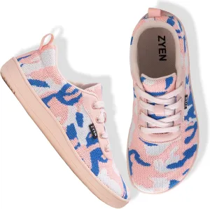 ZYEN Wide Toe Box Barefoot Shoes for Women | Wide Width Breathable Camouflage Shoes | Zero Drop Sole Fashion Non Slip Gym Sneaker Lightweight Minimalist Walking Sneaker